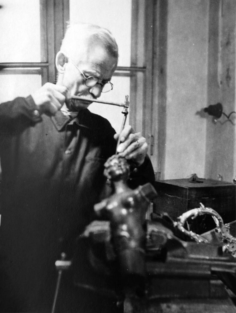 Metalworker at work